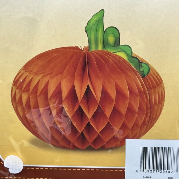 Vintage Decorative 3D 10" Pumpkin Centerpiece Fall Thanksgiving Halloween Decor - Picture 1 of 5
